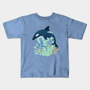 Whale and the underwater world Kids T-Shirt